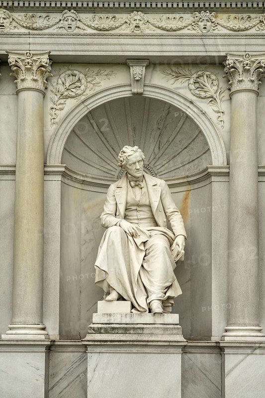 The Grillparzer monument in the Volksgarten, Vienna, Austria