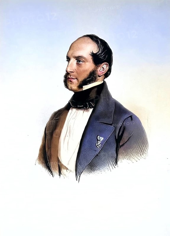 Elio Freiherr von Morpurgo, 1805-1876, banker, industrialist, president of the Chamber of Commerce and director of the Austrian Lloyd in Trieste, Historical, digitally restored reproduction from a 19th century original, Record date not stated