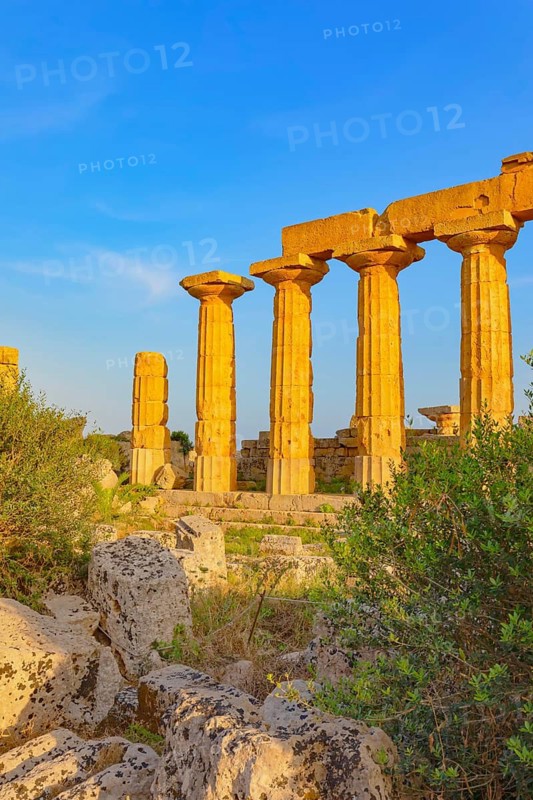 Temple of Apollo or Temple C, Selinunte Archaeological Park, Selinunte, Trapani district, Sicily, Italy
