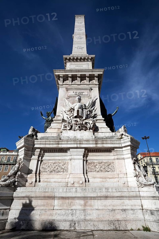 Monument to the Restoration War on the Praça dos Restauradores, Lisbon, Portugal
