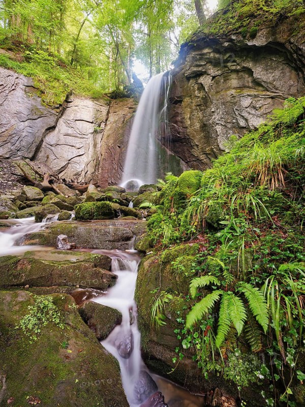 Waterfall, Finstersee, Canton Zug, Switzerland