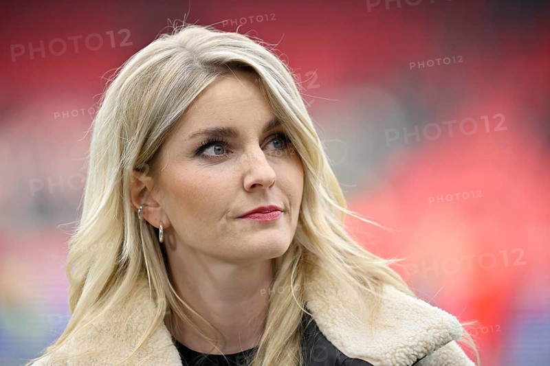 SKY presenter reporter Lisa Hofmann portrait soccer Bundesliga, Voith-Arena, Heidenheim, Baden-Württemberg, Germany