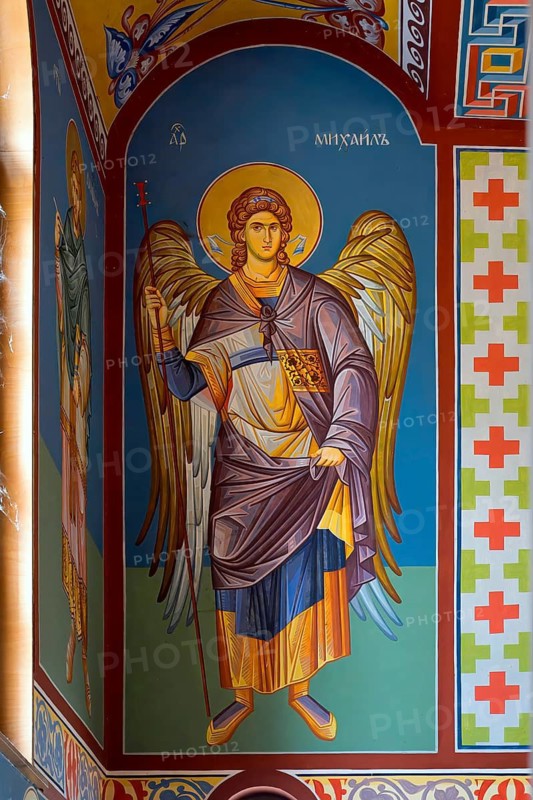 Bulgarian Orthodox Rock cave Monastery of Saint Dimitar Basarbowski, Church interior, Basarbovo, Rousse, Bulgaria