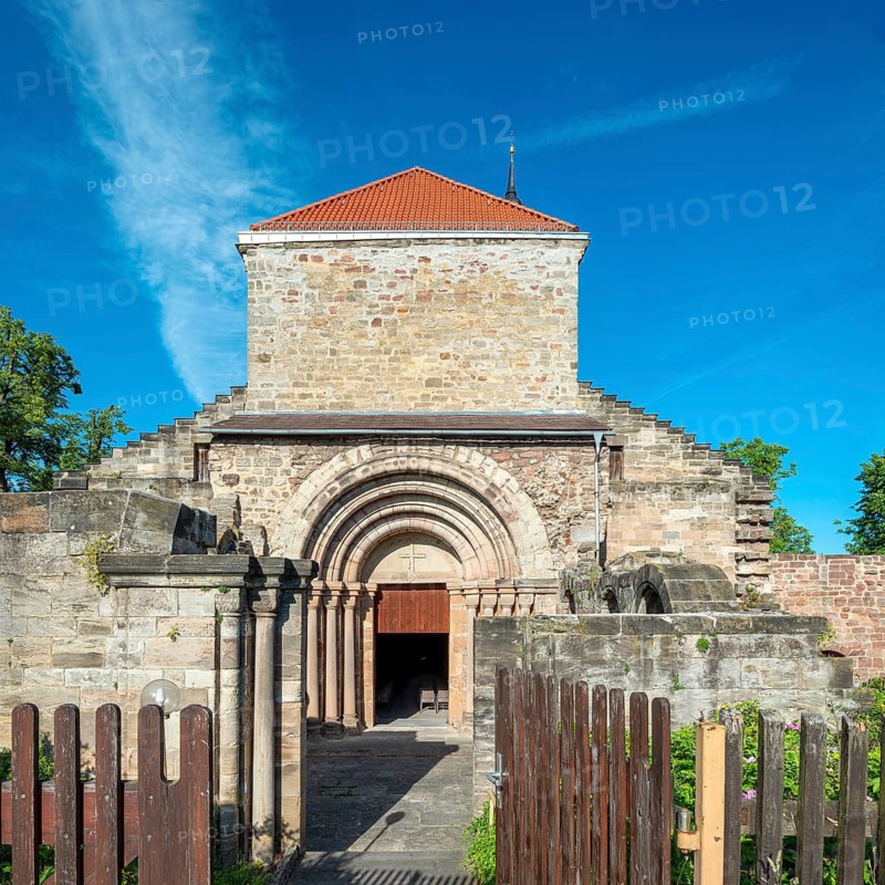 The Romanesque monastery church of the former Bürgel monastery in the district of Thalbürgel, Thuringia, Germany