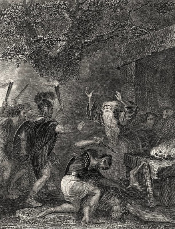 Das römische Massaker an den keltischen Druiden auf der Insel Anglesey im Jahr 61 nach Christus