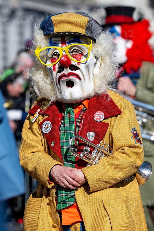 Guggenmusik clown trumpet