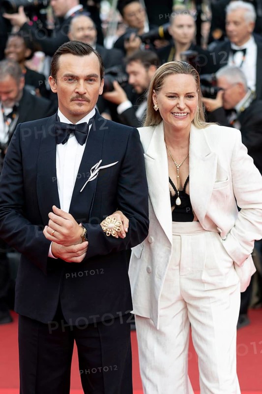 Cannes, France - 18.5.2024: Rupert Friend and Aimee Mullins on the red carpet during the 78th Cannes International Film Festival. The film festival takes place from 13 to 24 May 2025