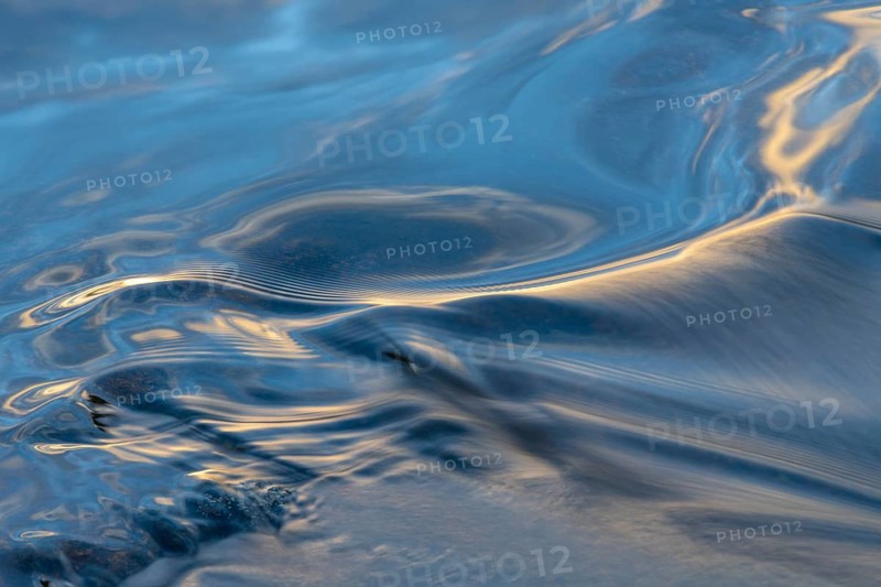 Waves in a stream, abstract, Norrbotten, Lapland, Sweden, August 2022
