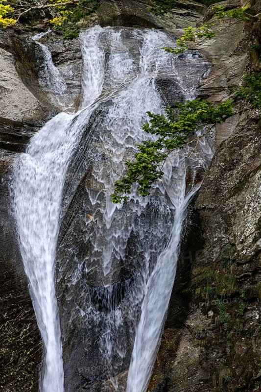 Waterfall near Sonogno, Verzasca Valley, Valle Verzasca, Canton Ticino, Switzerland