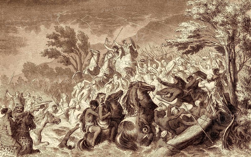 The Battle of the Crimissus, between Carthaginian and Syracusan armies in 339 BC