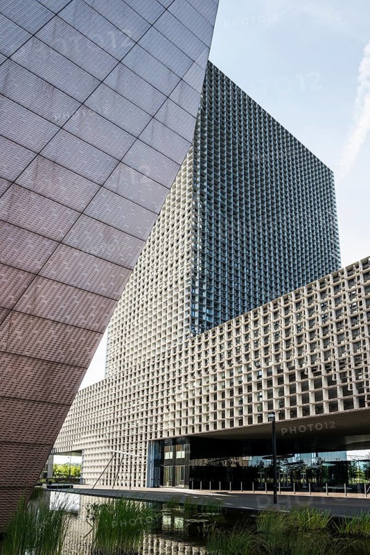 Modern architecture, University of Luxembourg, on the site of a former steelworks, Belval, Esch-sur-Alzette, Luxembourg