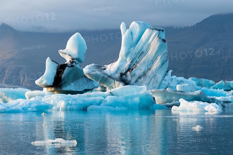 Iceland, Northern Europe, glacier, Jökularson, glacial lake, calved glacier, ice sculptures, ice rose, blue ice, ice formations