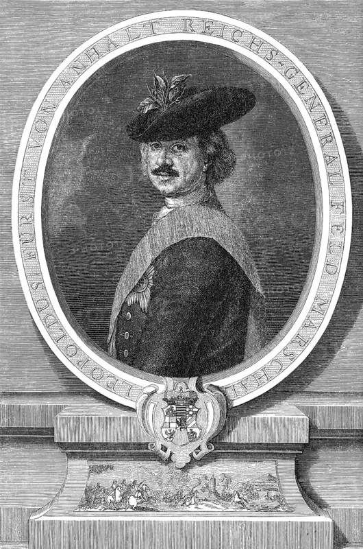 Leopold I, Prince of Anhalt-Dessau, the Old Dessauer, 1676 - 1747, Prince of Anhalt-Dessau
