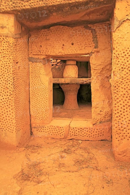 Mnajdra neolithic megalithic prehistoric temple complex site, Malta