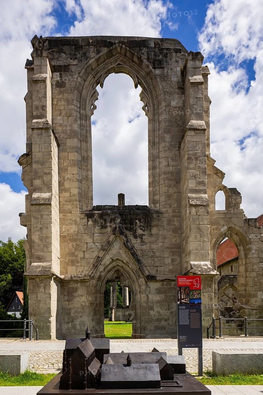 Walkenried Abbey is a former Cistercian abbey in Walkenried, situated on the southern edge of the Harz Mountains near the border triangle of Lower Saxony, Saxony-Anhalt and Thuringia. The building complex includes the ruins of the abbey church and the largely preserved Gothic cloister building. This was converted into the Walkenried Monastery Cistercian Museum in 2006. Since 2010, the monastery complex has been a UNESCO World Heritage Site as part of the Rammelsberg Mine, Goslar Old Town and Upper Harz Water Management Site, Walkenried Monastery, Walkenried, Lower Saxony, Germany