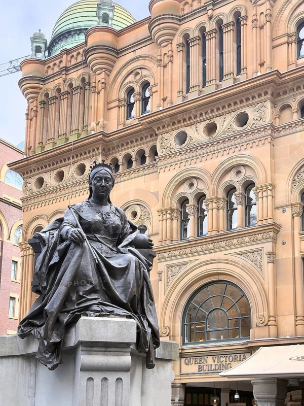 Queen Victoria Building with Queen Victoria Statue, Sydney, Australia, Oceania