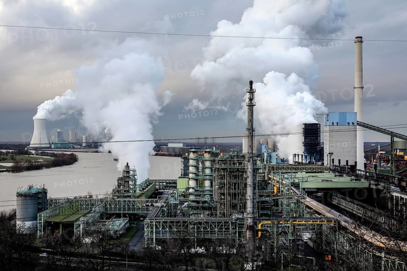 ThyssenKrupp Steel Europe, KBS coking plant Schwelgern on the Rhine in Duisburg-Marxloh, Ruhr area, North Rhine-Westphalia, Germany