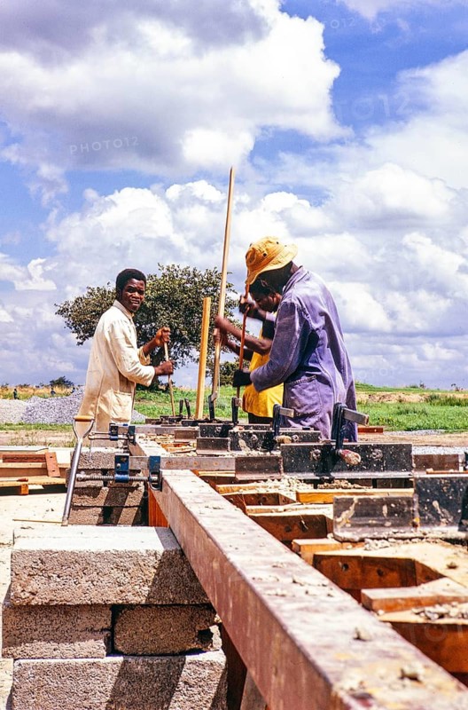 Campus of the University of Zambia, UNZA, Lusaka, Zambia, Africa 1973 Civil Engineering students