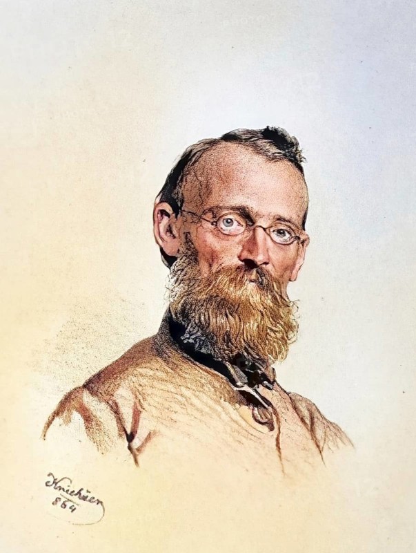 Hermann Rollett (born 20 August 1819 in Baden near Vienna, died 30 May 1904) was an Austrian poet of the Vormärz, museum director, local politician, art writer and local historian, Historical, digitally restored reproduction from a 19th century original, Record date not stated