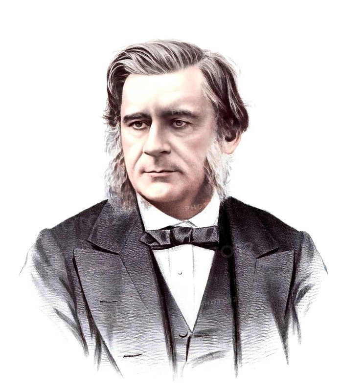 Thomas Henry Huxley, 1825 – 1895, English biologist and anthropologist, specialized in comparative anatomy, digitally edited