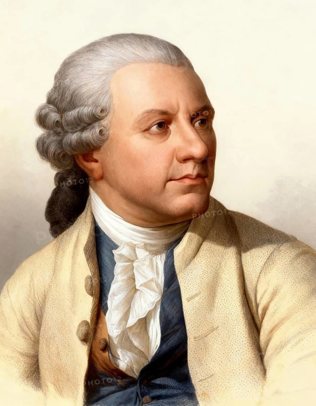 Portrait of Friedrich Gottlieb Klopstock, 1724 - 1803, German poet, digitally edited