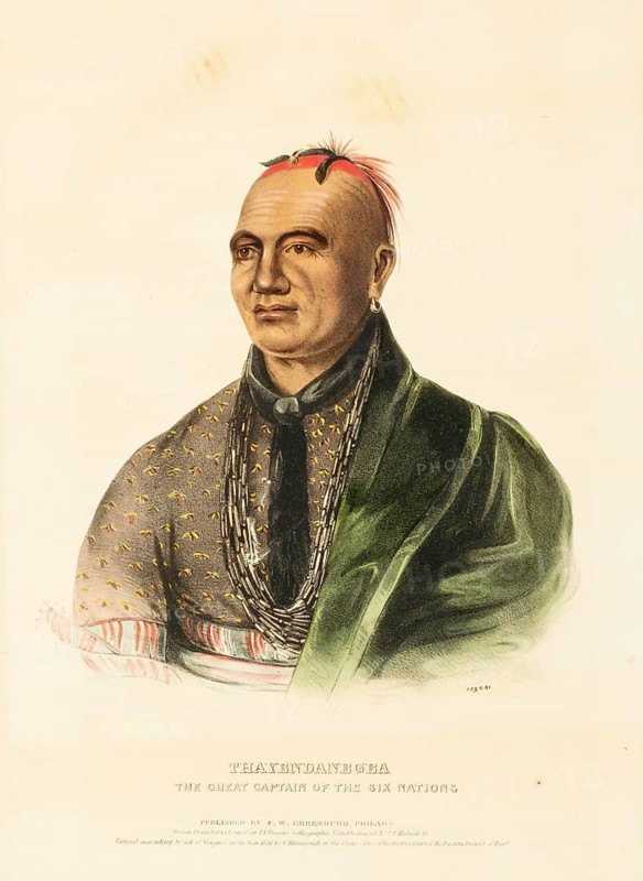 Thayendanegea. The Great Captain Of The Six Nations (1838), Indians, Historical Indian tribes from North America, Charles Bird King (1785, 1862), Historical, digitally restored reproduction from a 19th century original, Record date not stated