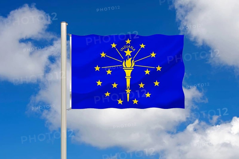 The flag of Indiana, USA, Studio