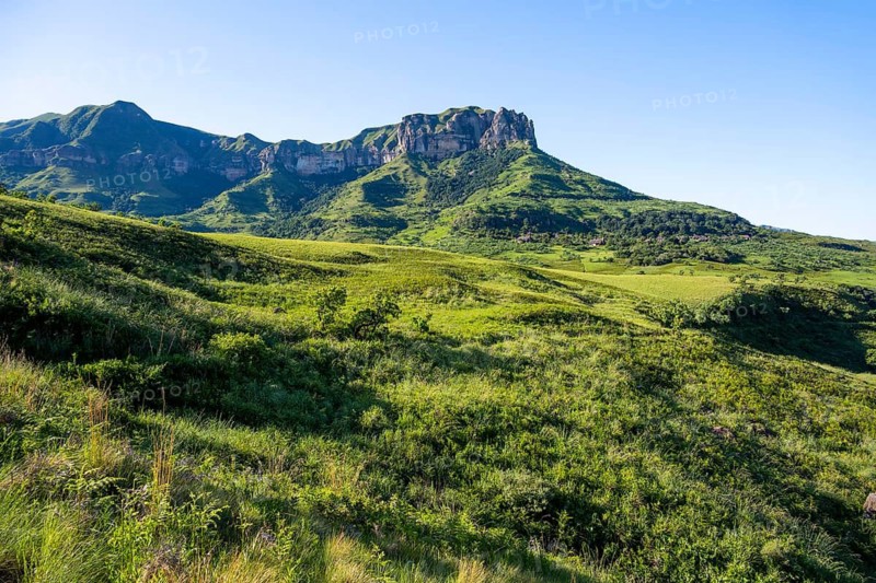 Mountains and grasslands, Drakensberg National Park, KwaZulu Natal, South Africa