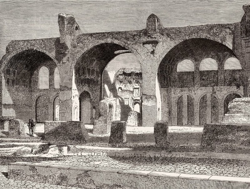 The Basilica of Maxentius and Constantine, Rome, Italy, 19th Century