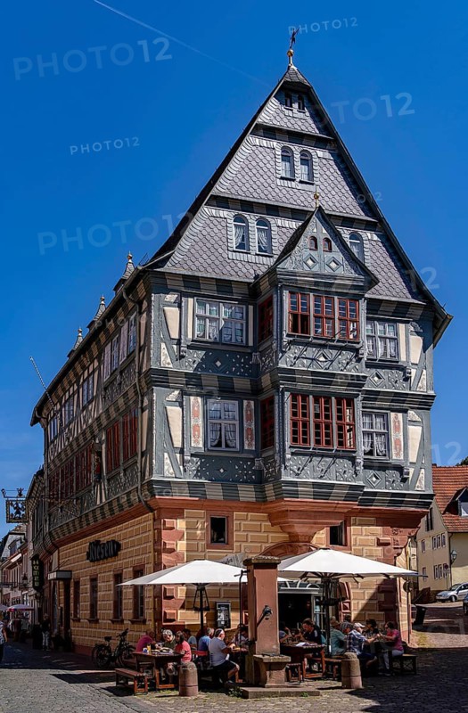 Half-timbered buildings in the old town centre of Miltenberg, Bavaria, Germany Miltenberg