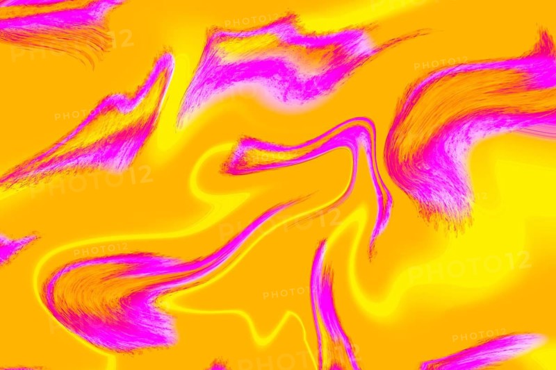 A dynamic abstract artwork featuring vivid pink and yellow swirls. The fluid motion and striking contrast create an energetic and captivating visual experience. Perfect for backgrounds
