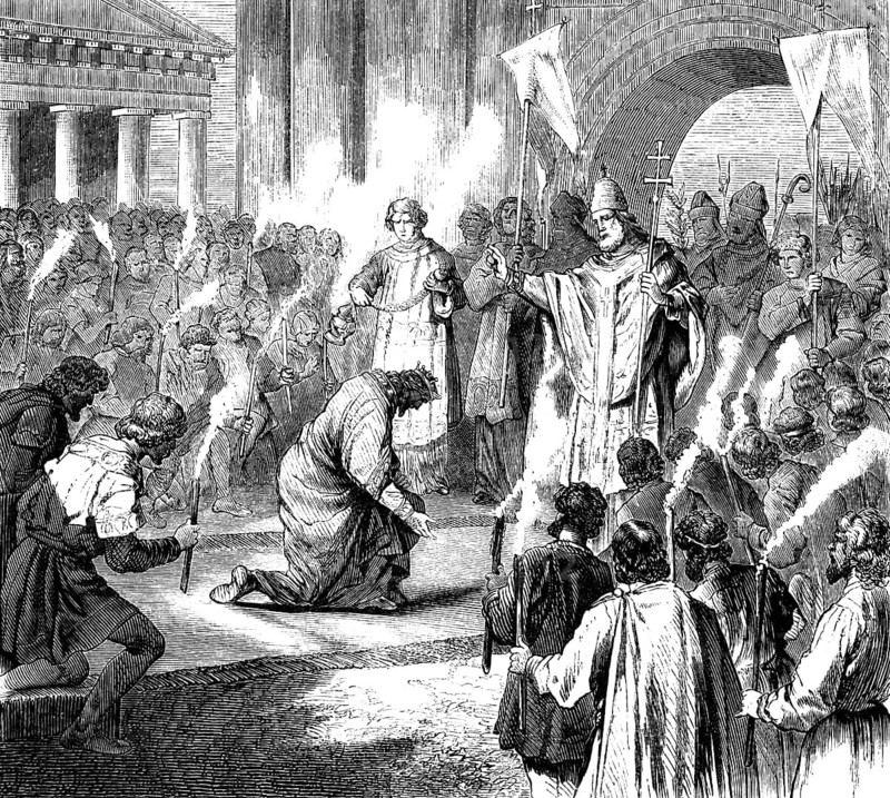 Pope John I, 470 – 526, Pope from 523 to his death in 526, visiting Constantinople