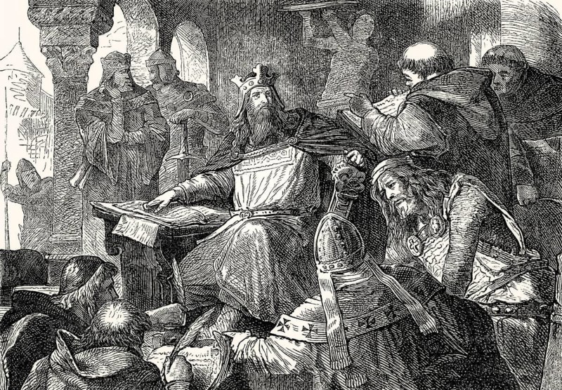 Scholars at the court, Carolingian literary reorganization by Charlemagne, 7th century