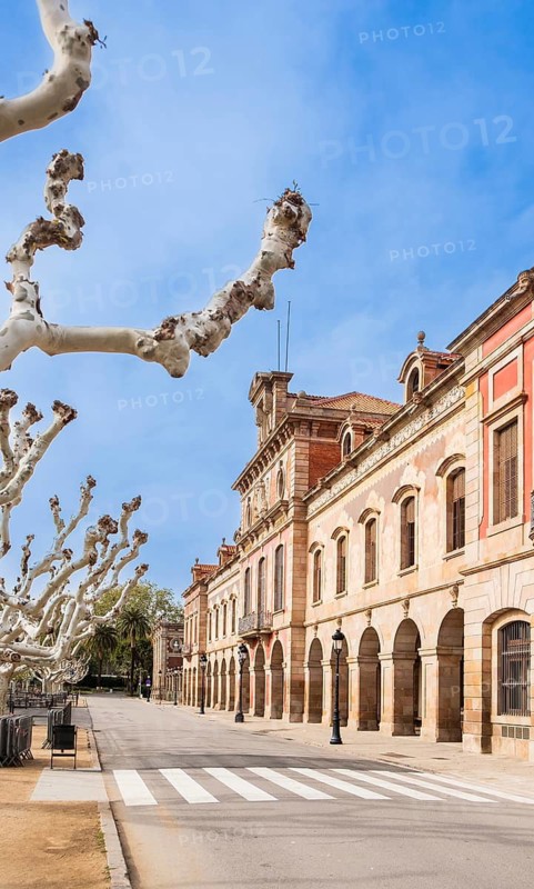 Parliament building of the Catalonian government in Barcelona, Spain