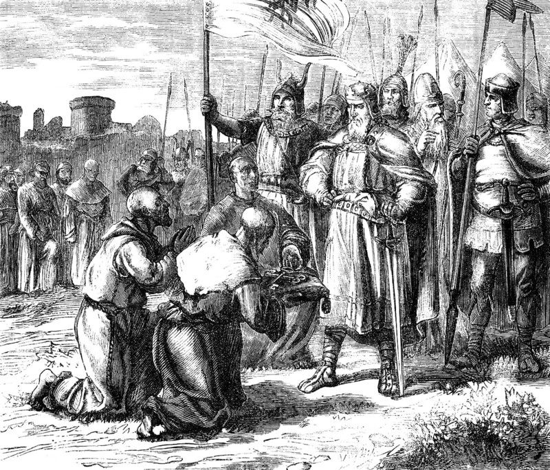 Charlemagne 747-814, King of the Franks, after the Siege or Battle of Pavia in 774