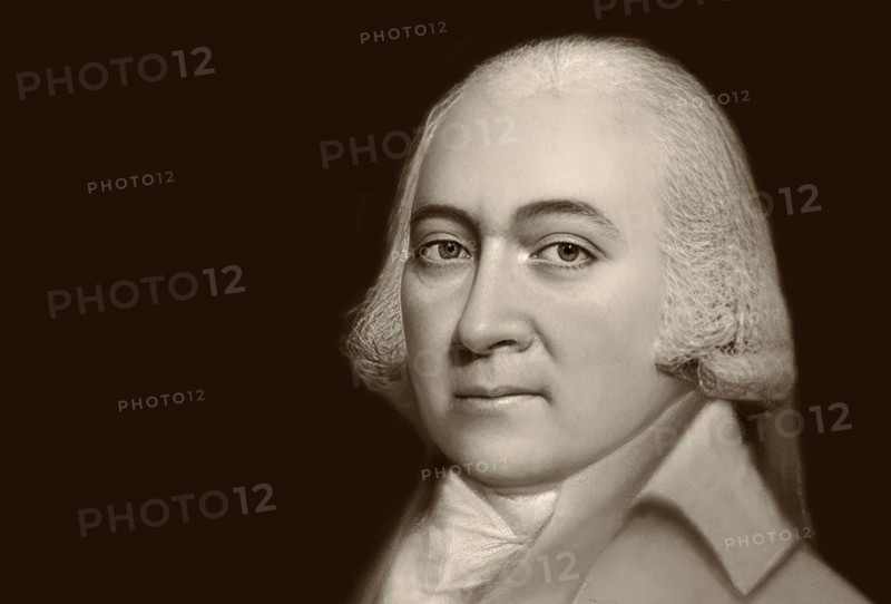 Portrait of John Adams, 1735 - 1826, second President of the United States, digitally optimized, based on a painting by James Sharples