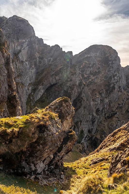 Top of the mountain of Aiako Harria or Peñas de Aya in the town of Oiartzun, Guipúzcoa. Basque Country