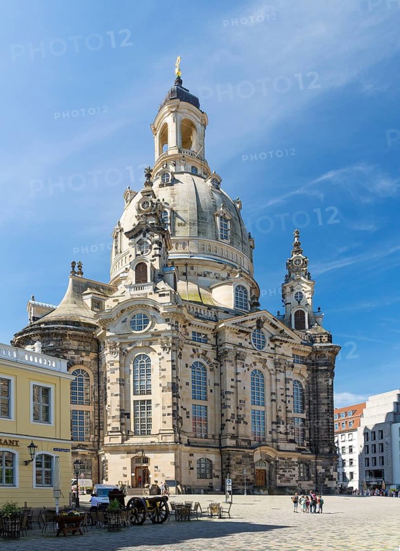 Church of Our Lady, exterior view from the north, Dresden, Saxony, Germany