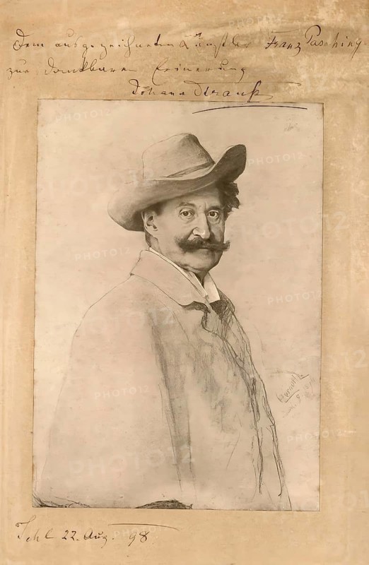 Johann Baptist Strauss II, 1825 – 1899, Austrian composer and violinist, 1879, digitally edited according to an illustration by Leopold Horovitz