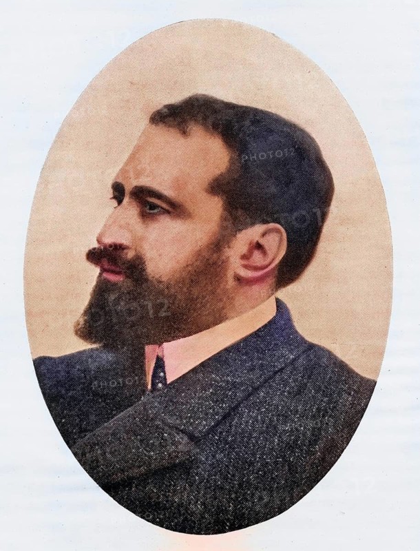Vicente Blasco Ibanez, 1867-1928, Spanish writer, Illustration from the book The Masterpiece Library of Short Stories, Historical, digitally restored reproduction from a 19th century original, Record date not stated
