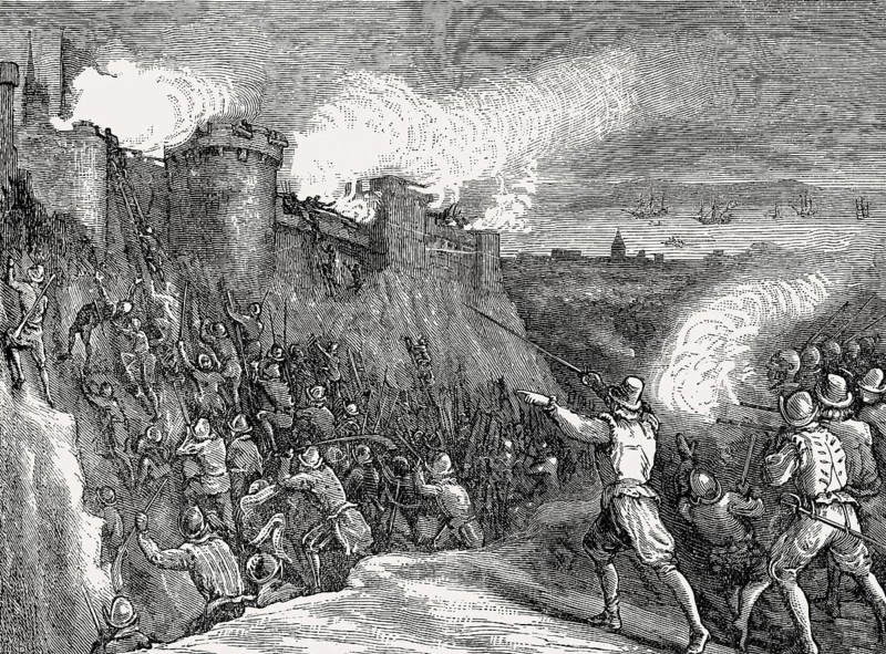 The Capture of Cádiz in 1596, Anglo-Spanish War, From British Battles on Land and Sea, by James Grant