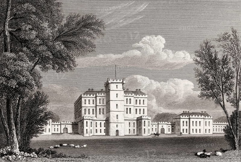 Gordon Castle, near Fochabers in Moray, Scotland, 19th century, from Modern Athens by Th. H. Shepherd