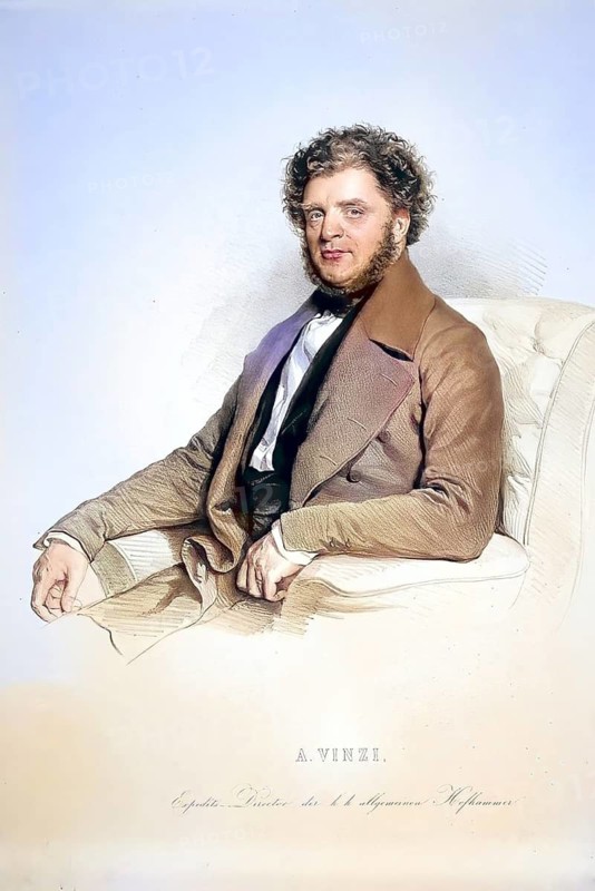 Andreas Vinzi, Expedits Director der k. k. allgemeinen Hofkamnmer, Historical, digitally restored reproduction from a 19th century original, Record date not stated