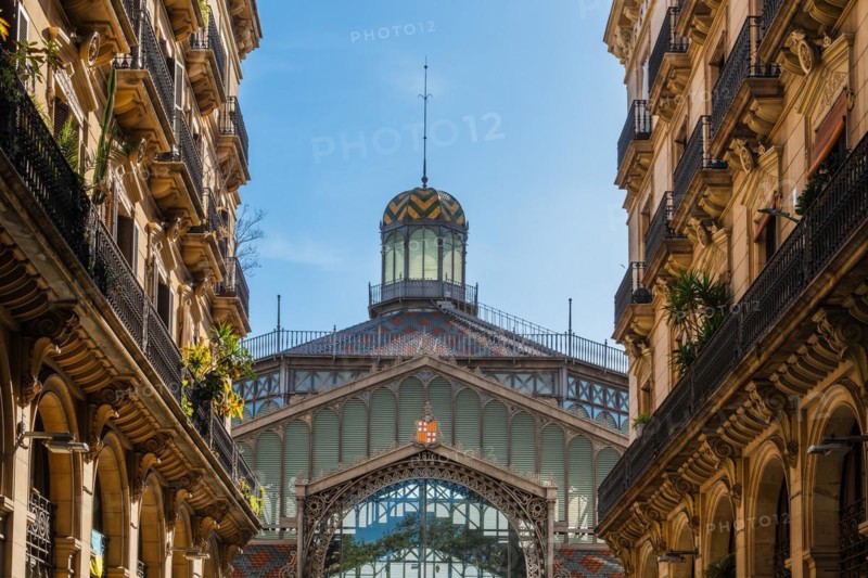 The former market in the El Born neighbourhood. The market now houses a museum, Barcelona, Spain