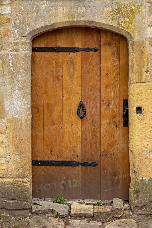 Front door, Cotswold Stone, Mickleton, The Cotswolds, England, Great Britain