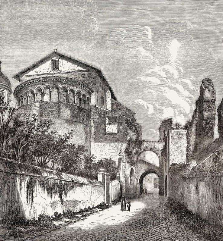 The Basilica of Saints John and Paul on the Caelian Hill, Rome, Italy, 19th Century
