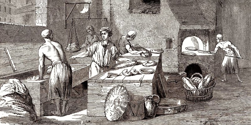 Eine Bäckerei im 18. Jahrhundert