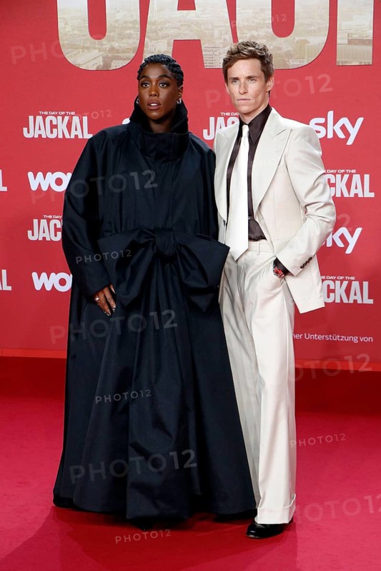 Lashana Lynch and Eddie Redmayne at the German premiere of The day of the Jackal at the Zoo Palast in Berlin on 5 November 2024