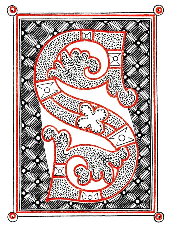 Decorated letters, Initials from the 11th century