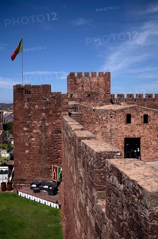 Defence defence tower, castle, Castelo de Silves, Silves, Algarve, Portugal